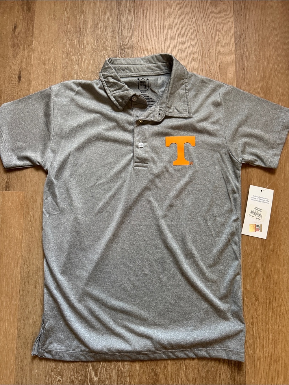 NWT Tennessee Vols gray polo. Youth XS.